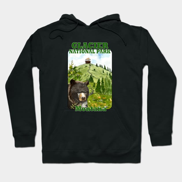 Glacier National Park, Huckleberry Trail Hoodie by MMcBuck